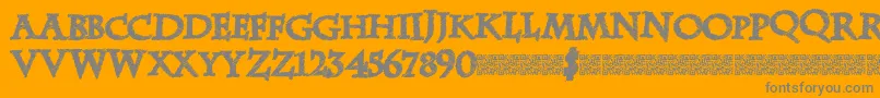 Zebradisco Font – Gray Fonts on Orange Background