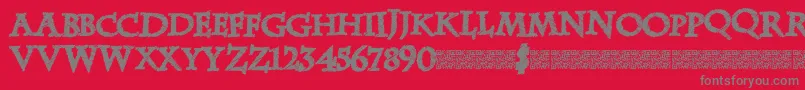 Zebradisco Font – Gray Fonts on Red Background