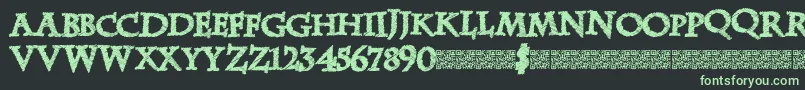 Zebradisco Font – Green Fonts on Black Background