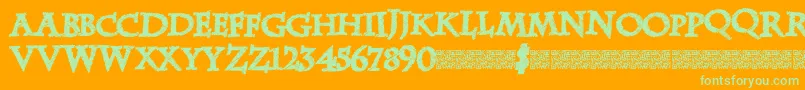 Zebradisco Font – Green Fonts on Orange Background