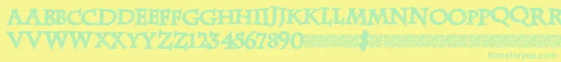 Zebradisco Font – Green Fonts on Yellow Background