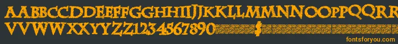 Zebradisco Font – Orange Fonts on Black Background