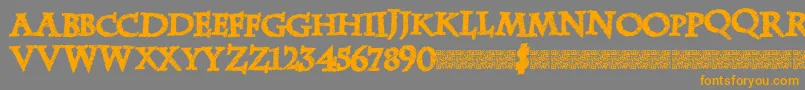 Zebradisco Font – Orange Fonts on Gray Background