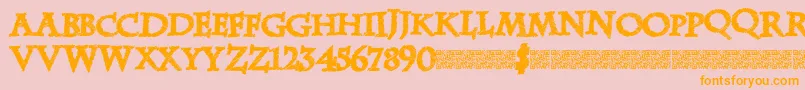 Zebradisco Font – Orange Fonts on Pink Background