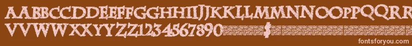 Zebradisco Font – Pink Fonts on Brown Background