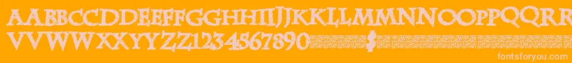 Zebradisco Font – Pink Fonts on Orange Background