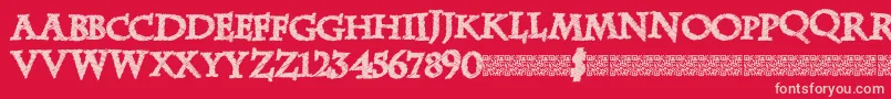 Zebradisco Font – Pink Fonts on Red Background