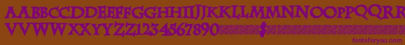 Zebradisco Font – Purple Fonts on Brown Background