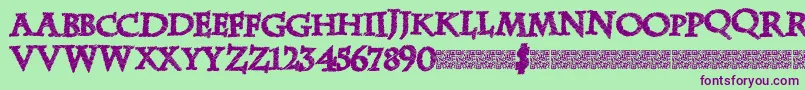 Zebradisco Font – Purple Fonts on Green Background