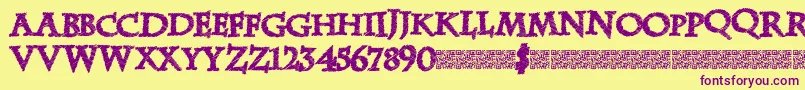 Zebradisco Font – Purple Fonts on Yellow Background