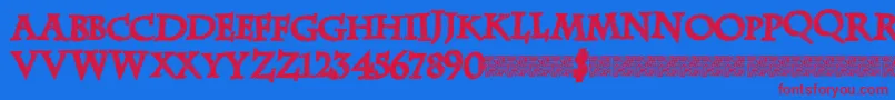 Zebradisco Font – Red Fonts on Blue Background