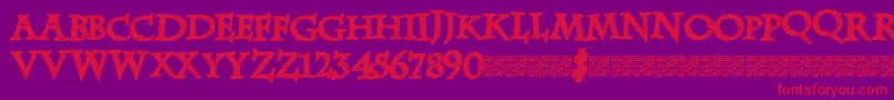 Zebradisco Font – Red Fonts on Purple Background