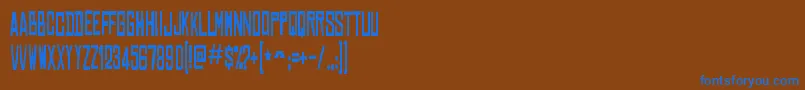 ChineserockscdRegular Font – Blue Fonts on Brown Background
