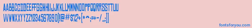 ChineserockscdRegular Font – Blue Fonts on Pink Background