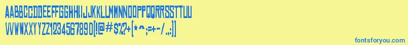ChineserockscdRegular Font – Blue Fonts on Yellow Background