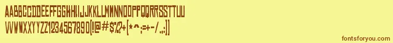 ChineserockscdRegular Font – Brown Fonts on Yellow Background