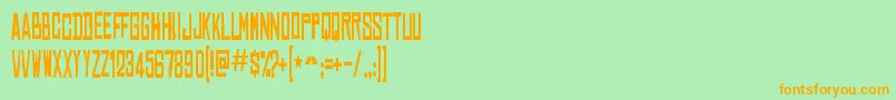 ChineserockscdRegular Font – Orange Fonts on Green Background