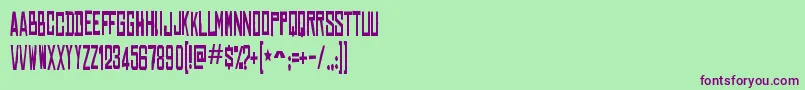 ChineserockscdRegular Font – Purple Fonts on Green Background