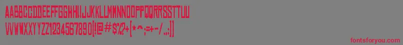 ChineserockscdRegular-Schriftart – Rote Schriften auf grauem Hintergrund