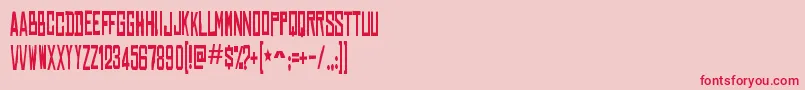 ChineserockscdRegular Font – Red Fonts on Pink Background