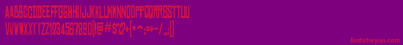ChineserockscdRegular Font – Red Fonts on Purple Background