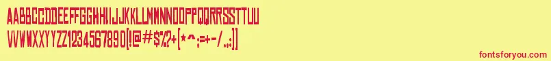 ChineserockscdRegular Font – Red Fonts on Yellow Background