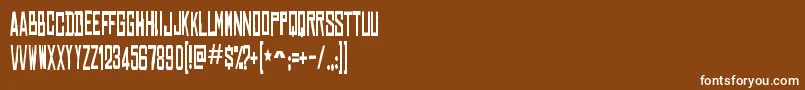 フォントChineserockscdRegular – 茶色の背景に白い文字