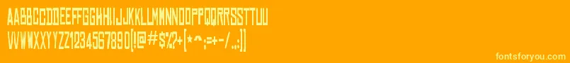 ChineserockscdRegular Font – Yellow Fonts on Orange Background