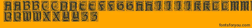 Lisätietoja Carrickcaps-fontista Carrickcaps-fontti – mustat fontit oranssilla taustalla