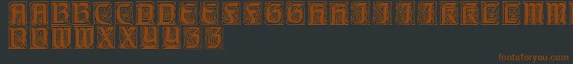 Шрифт Carrickcaps – коричневые шрифты на чёрном фоне