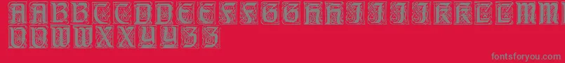 Carrickcaps Font – Gray Fonts on Red Background