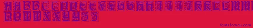 fuente Carrickcaps – Fuentes Moradas Sobre Fondo Rojo