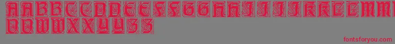 Carrickcaps Font – Red Fonts on Gray Background
