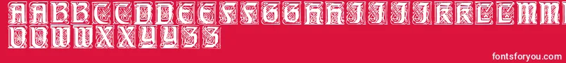 Carrickcaps Font – White Fonts on Red Background