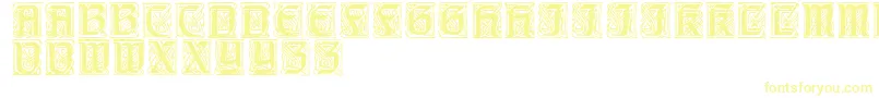 Carrickcaps-Schriftart – Gelbe Schriften