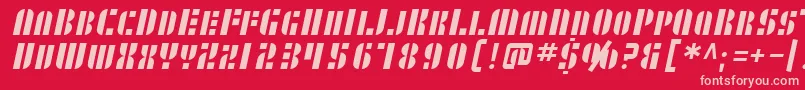 SfRetrospliceSc Font – Pink Fonts on Red Background