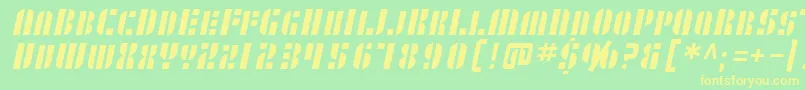 En savoir plus sur la police SfRetrospliceSc Police SfRetrospliceSc – polices jaunes sur fond vert