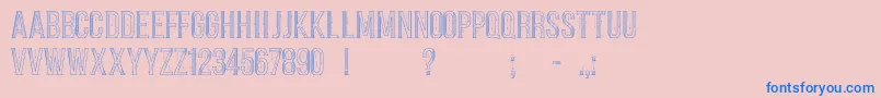 SeaFont Font – Blue Fonts on Pink Background