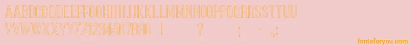 SeaFont Font – Orange Fonts on Pink Background