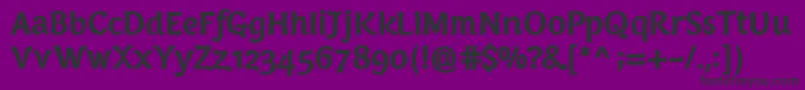 フォントPfarmoniaBold – 紫の背景に黒い文字
