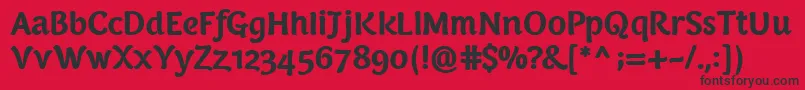 PfarmoniaBold Font – Black Fonts on Red Background