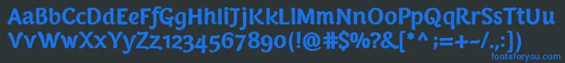 Police PfarmoniaBold – polices bleues sur fond noir