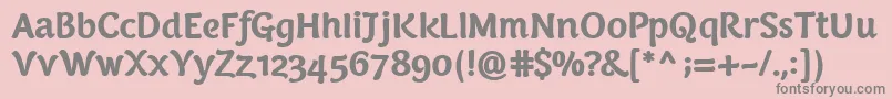 PfarmoniaBold Font – Gray Fonts on Pink Background