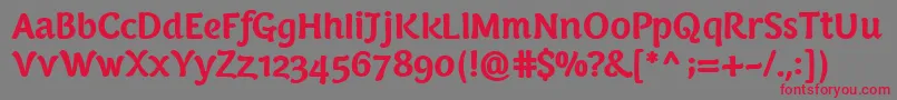 PfarmoniaBold Font – Red Fonts on Gray Background