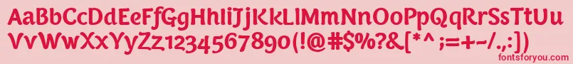 fuente PfarmoniaBold – Fuentes Rojas Sobre Fondo Rosa