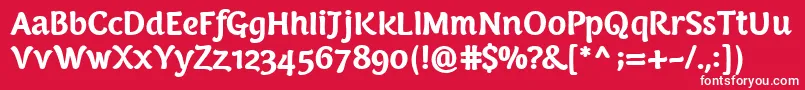 PfarmoniaBold Font – White Fonts on Red Background
