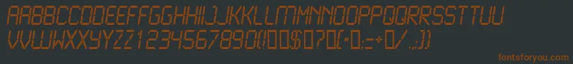 Lcd2Normal Font – Brown Fonts on Black Background