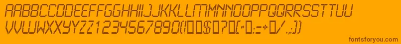fuente Lcd2Normal – Fuentes Marrones Sobre Fondo Naranja
