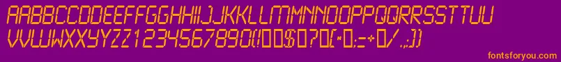 Police Lcd2Normal – polices orange sur fond violet