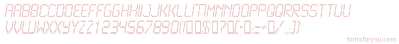 Lcd2Normal Font – Pink Fonts on White Background